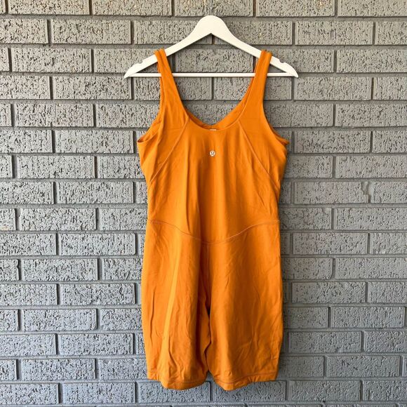 NEW Lululemon Align Bodysuit 8" Autumn Orange Size 10 - Picture 5 of 7
